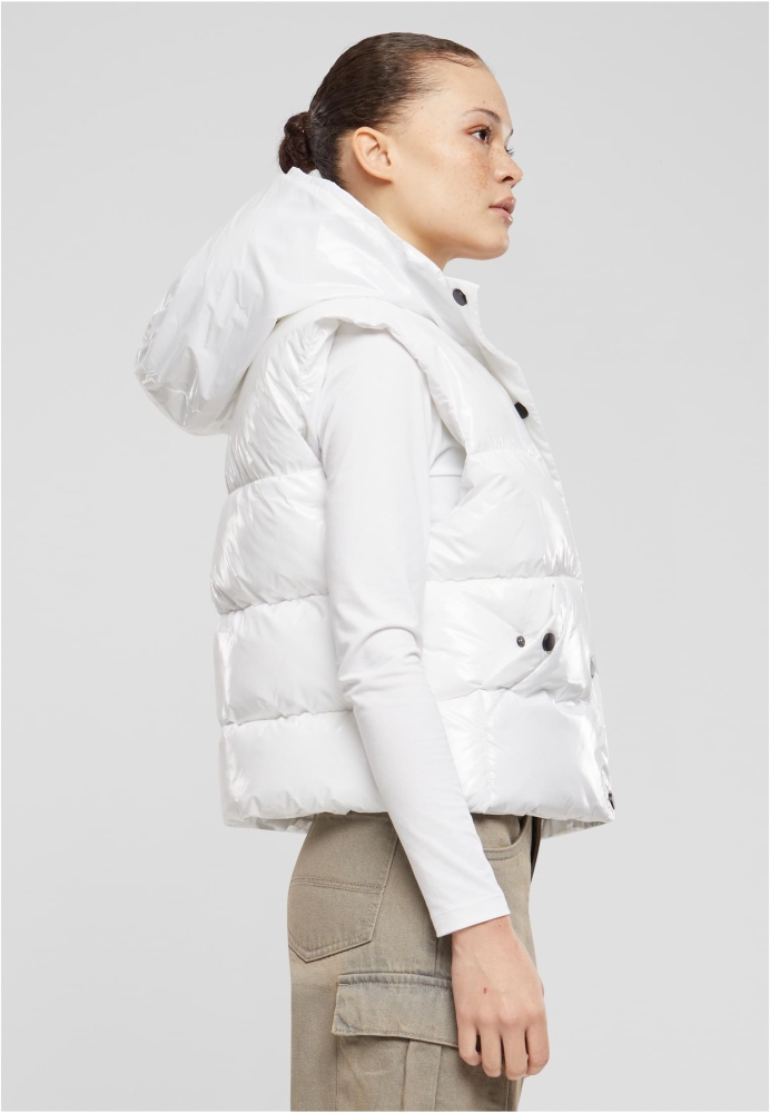 Vesta casual Recycled Shiny Puffer with Hood dama Urban Classics