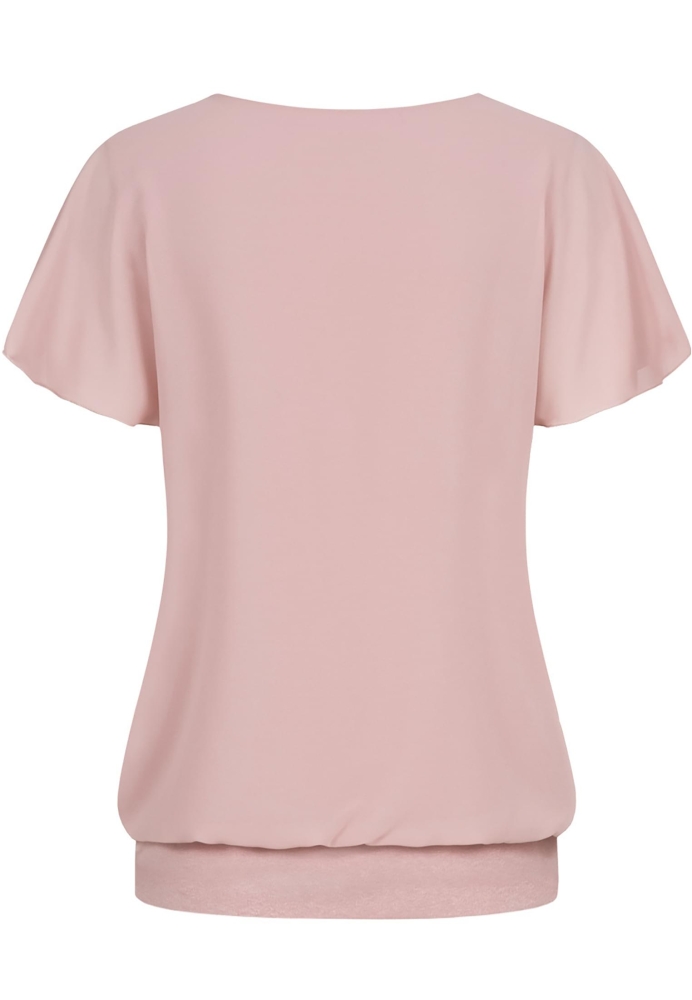 Top Cloud5ive Damen Chiffon 2-lagig mit Fledermausrmeln