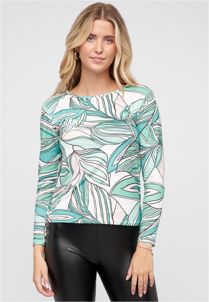 Top Langarm mit Bltter Print Cloud5ive