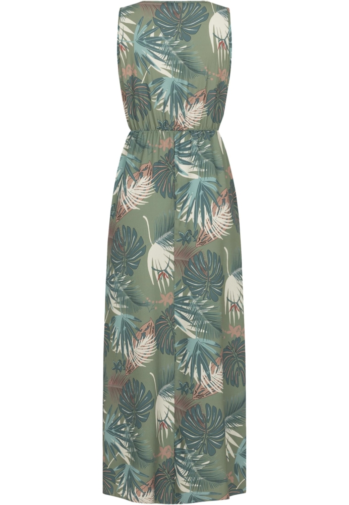 Maxi Kleid in Wickeloptik mit Tropical All Over Print Cloud5ive