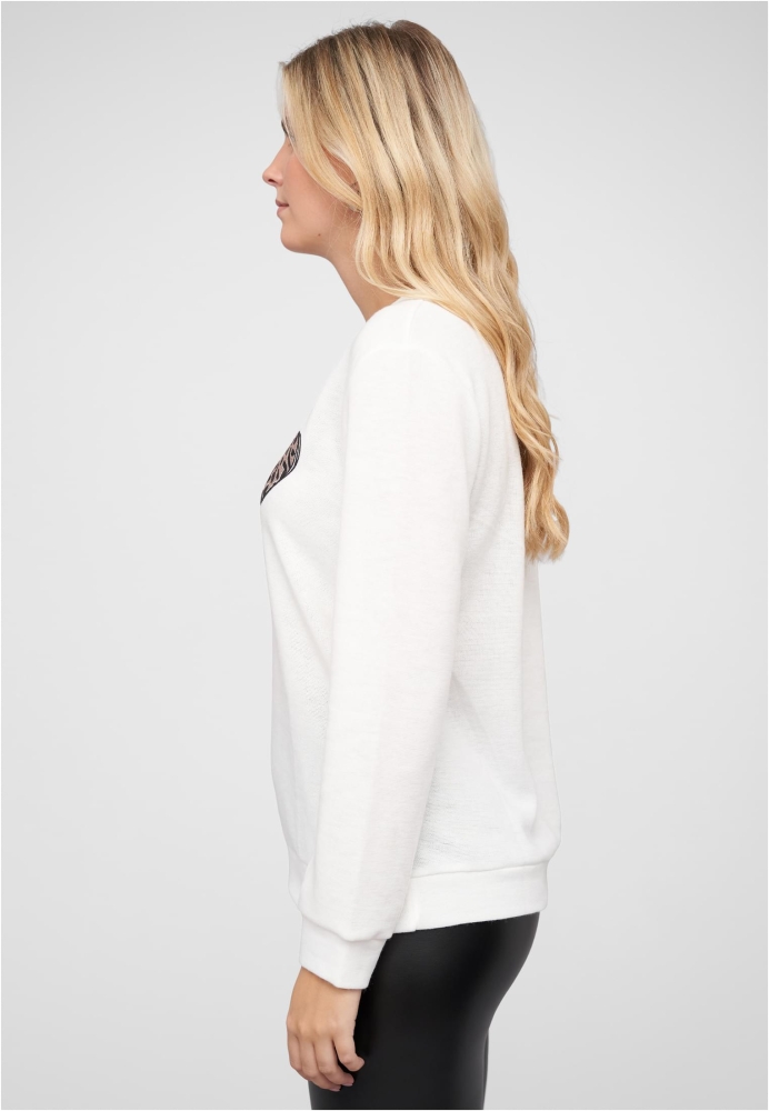 Pullover Sweater mit Have Fun und Leo-Print Herzen Cloud5ive