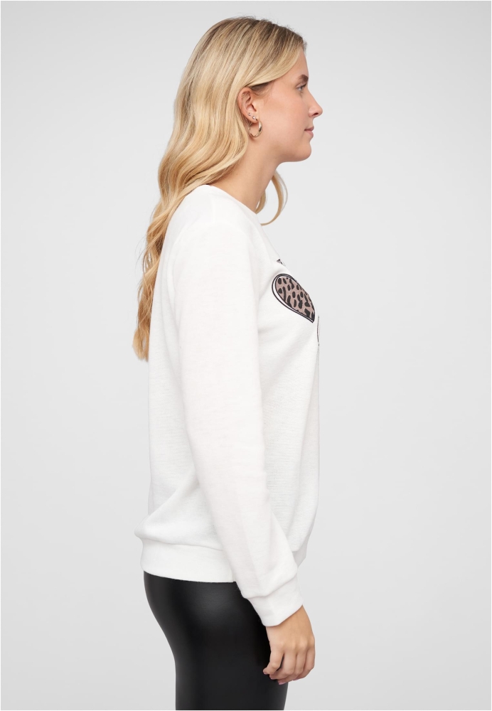 Pullover Sweater mit Have Fun und Leo-Print Herzen Cloud5ive