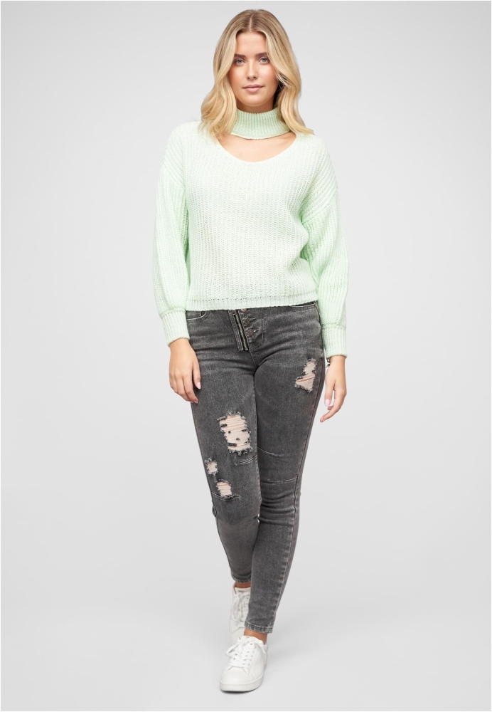 Pullover mit Stehrollkragen und V-Ausschnitt Cloud5ive