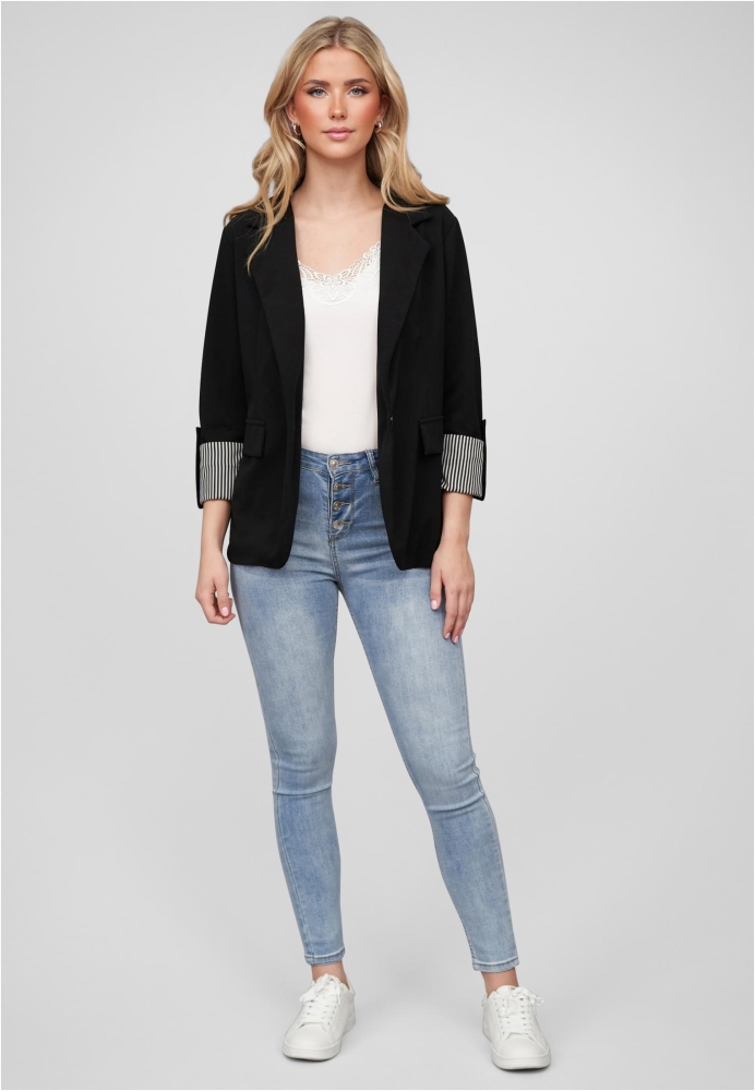 Blazer mit Turn-Up rmel und Streifendetails Cloud5ive