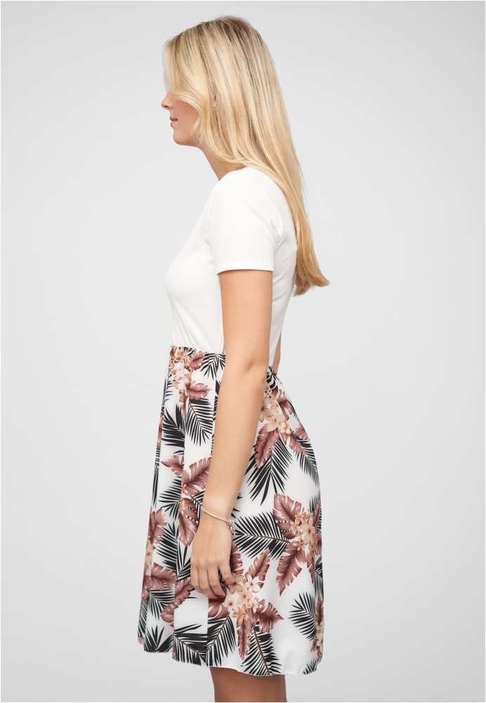 Camasa urban T--Kleid 2-Tone mit Palmenprint