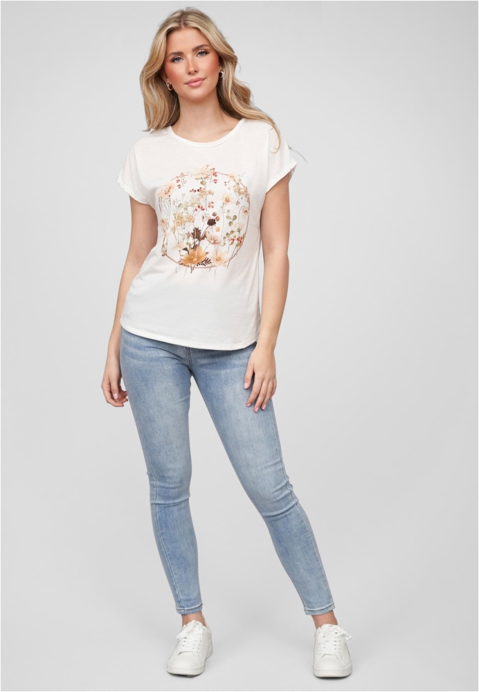 Camasa urban Viskose T- mit Blumen Print