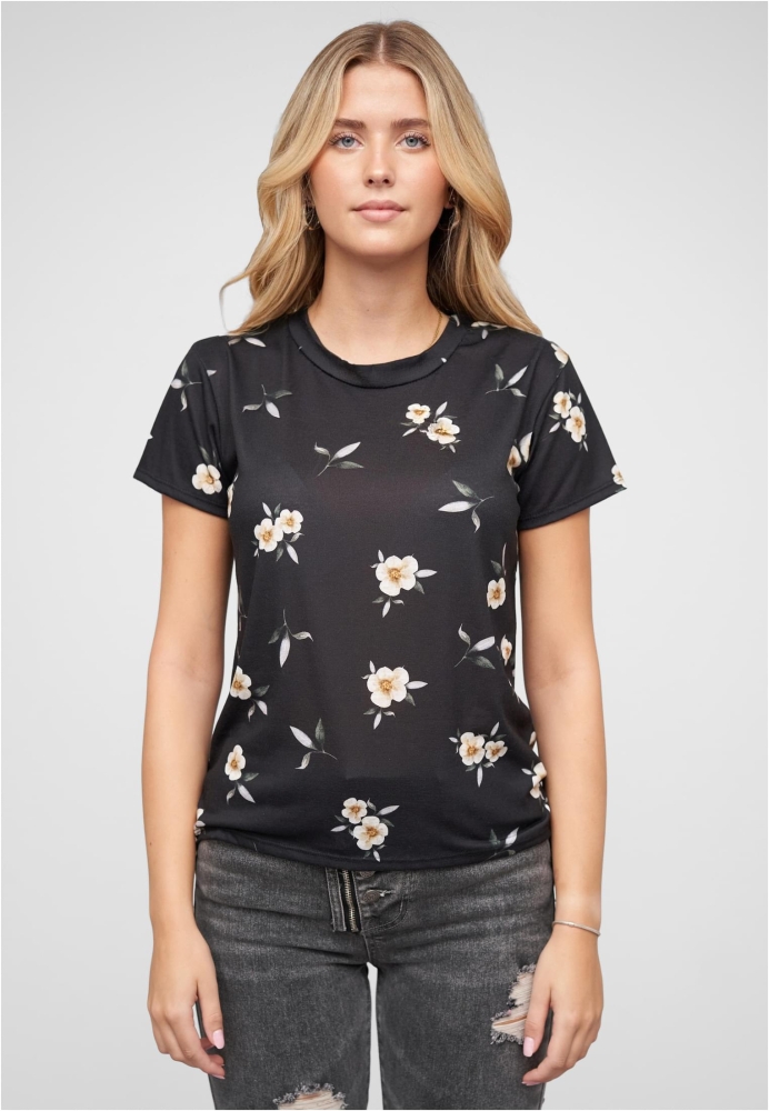 Camasa urban Viskose T- mit Blumenprint