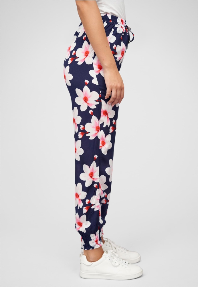 Viskose Hose mit Bndchen 2-Pockets Big Flowers Cloud5ive