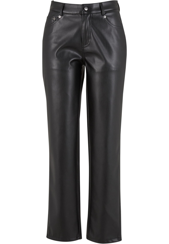 Pantaloni Straight Leg Synthetic piele dama Urban Classics