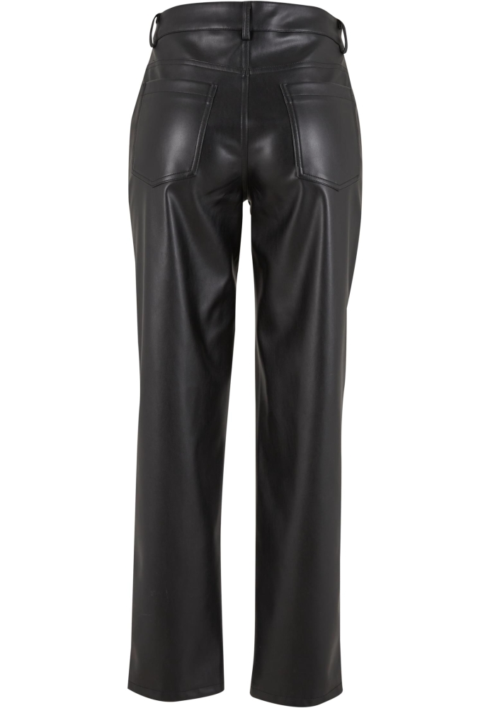 Pantaloni Straight Leg Synthetic piele dama Urban Classics