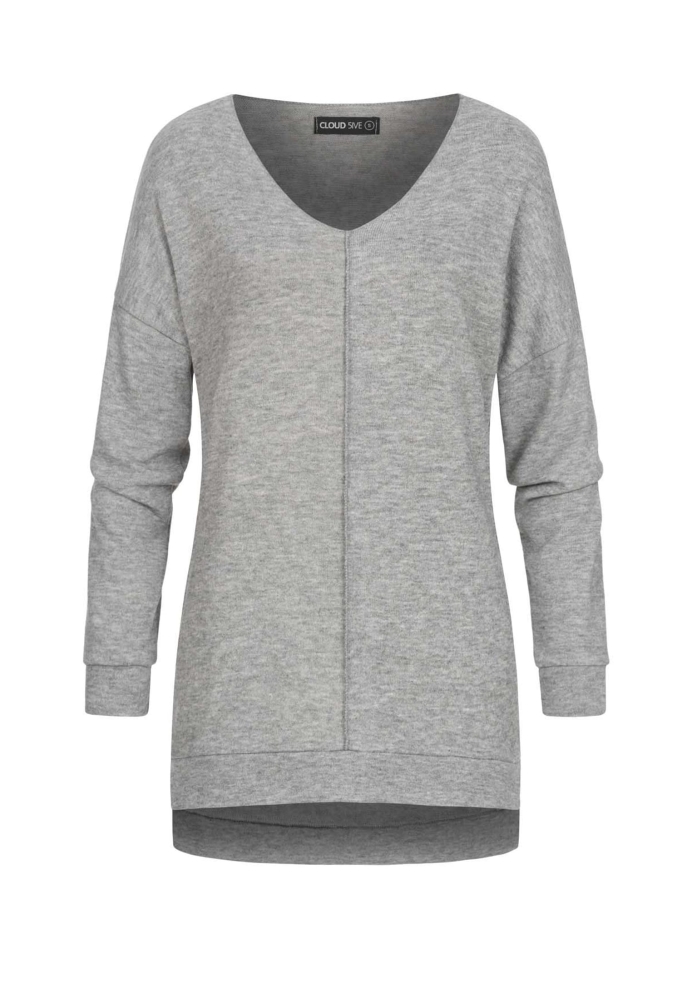 Oversized Sweater V-Neck Pullover Cloud5ive