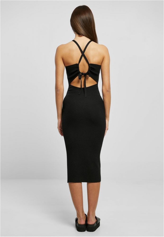 Rochie Midi Rib Knit Crossed Back dama Urban Classics