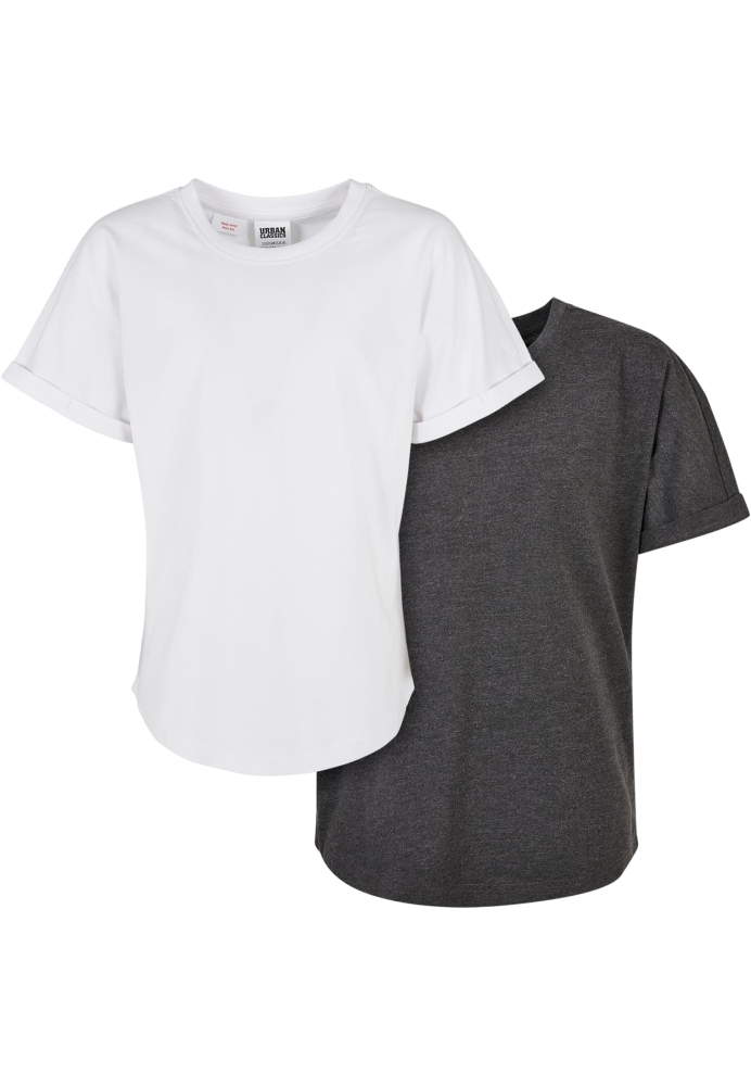 Tricou Boys Long Shaped Turnup 2-Pack Urban Classics