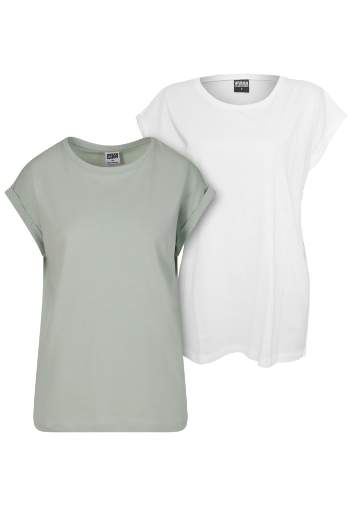 Tricou Extended Shoulder 2-Pack dama Urban Classics