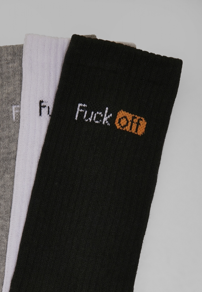 Sosete casual Fuck Off 3-Pack Mister Tee