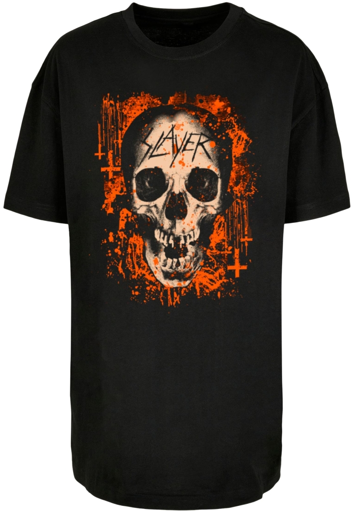 Tricou Slayer - Halloween Skulls Oversized Boyfriend dama Merchcode