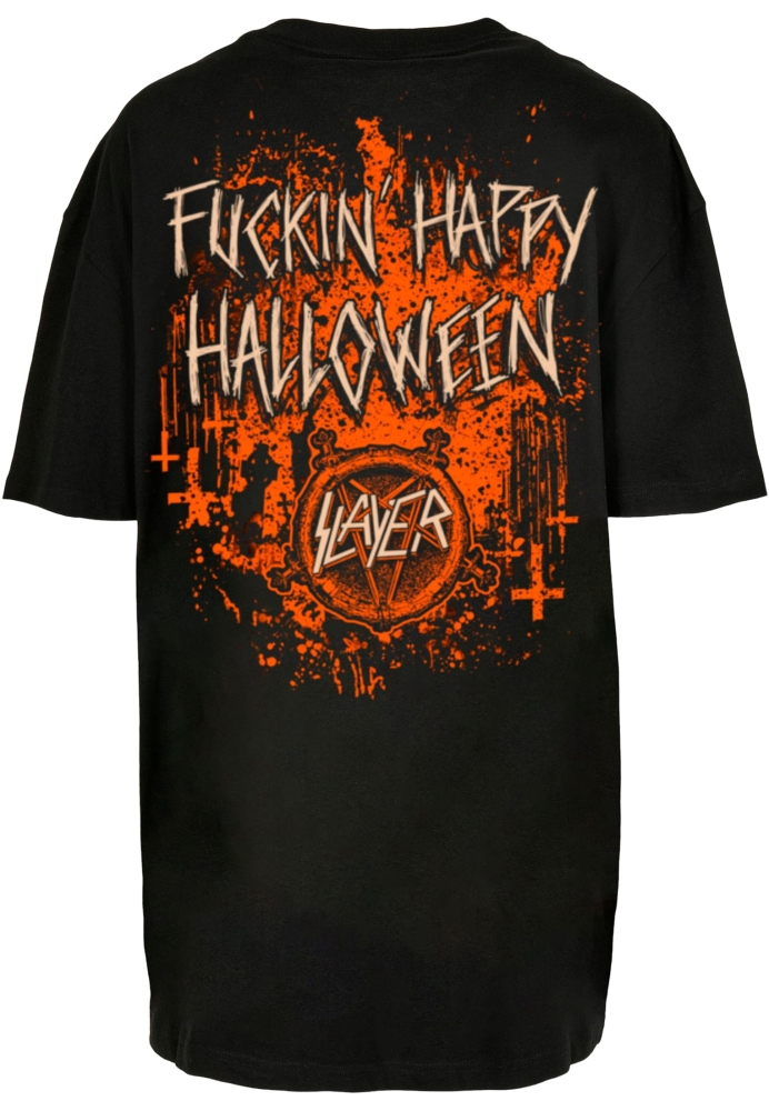 Tricou Slayer - Halloween Skulls Oversized Boyfriend dama Merchcode