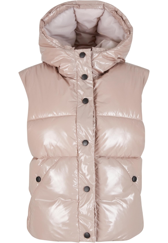 Vesta casual Recycled Shiny Puffer with Hood dama Urban Classics